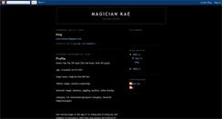 Desktop Screenshot of magiciankae.blogspot.com