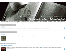 Tablet Screenshot of notas-de-rodape.blogspot.com