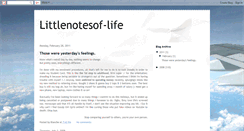 Desktop Screenshot of littlenotesof-life.blogspot.com