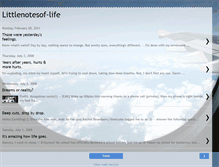 Tablet Screenshot of littlenotesof-life.blogspot.com