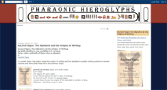 Desktop Screenshot of pharaonichieroglyphs.blogspot.com