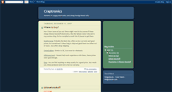 Desktop Screenshot of craptronics.blogspot.com
