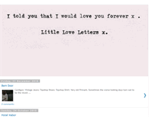 Tablet Screenshot of little-love-letters.blogspot.com