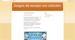 Desktop Screenshot of juegosdeescape.blogspot.com