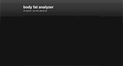 Desktop Screenshot of myra-body-fat-analyzer.blogspot.com