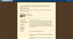 Desktop Screenshot of gayatri-mantra-download.blogspot.com