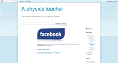 Desktop Screenshot of aphysicsteacher.blogspot.com