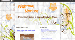 Desktop Screenshot of nightowlnotionss.blogspot.com