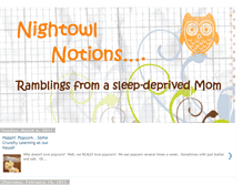 Tablet Screenshot of nightowlnotionss.blogspot.com