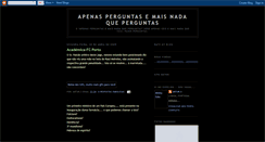 Desktop Screenshot of apenasperguntasemaisnadaqueperguntas.blogspot.com