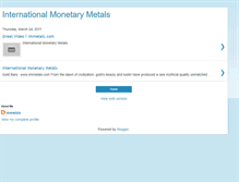 Tablet Screenshot of internationalmonetarymetals.blogspot.com