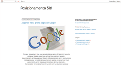 Desktop Screenshot of posizionamento-sito.blogspot.com