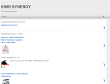 Tablet Screenshot of ihmrsynergy.blogspot.com
