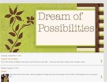 Tablet Screenshot of dreamofpossibilities.blogspot.com