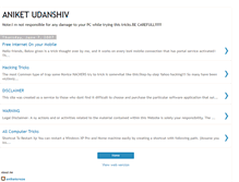 Tablet Screenshot of aniketcraze.blogspot.com