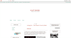 Desktop Screenshot of leafy-books.blogspot.com