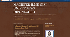 Desktop Screenshot of magisterilmugiziundip.blogspot.com