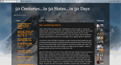 Desktop Screenshot of 50centuriesin50statesin50days.blogspot.com