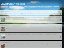 Tablet Screenshot of calvertfrogblog.blogspot.com