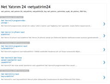Tablet Screenshot of netyatirim24.blogspot.com