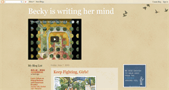 Desktop Screenshot of beckyiswritinghermind.blogspot.com