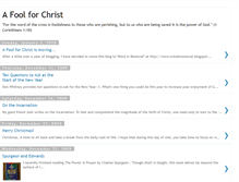 Tablet Screenshot of foolishnessofchrist.blogspot.com