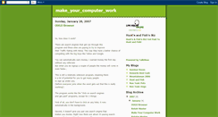 Desktop Screenshot of makeyourcomputerwork.blogspot.com