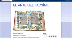 Desktop Screenshot of elartedelfacsimil.blogspot.com