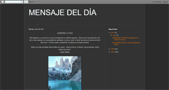 Desktop Screenshot of mensajedeldia.blogspot.com