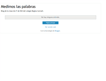 Tablet Screenshot of medimoslaspalabras.blogspot.com