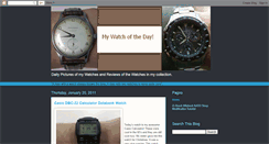 Desktop Screenshot of mywatchoftheday.blogspot.com