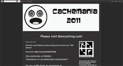 Desktop Screenshot of cachemania2011.blogspot.com