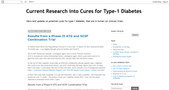 Desktop Screenshot of cureresearch4type1diabetes.blogspot.com