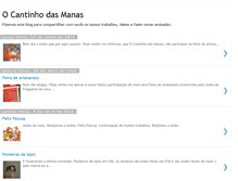 Tablet Screenshot of ocantinhodasmanas.blogspot.com