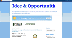 Desktop Screenshot of idee-opportunita-lavoro.blogspot.com