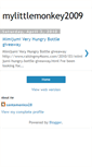 Mobile Screenshot of mylittlemonkey2009.blogspot.com