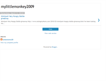 Tablet Screenshot of mylittlemonkey2009.blogspot.com
