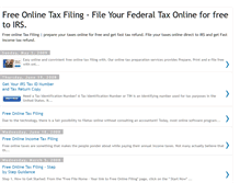 Tablet Screenshot of freeonlinetaxfiling.blogspot.com