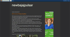 Desktop Screenshot of newbajajpulsar2012.blogspot.com