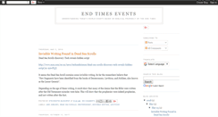 Desktop Screenshot of endtimesevents.blogspot.com