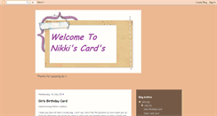 Desktop Screenshot of nikkiscards.blogspot.com