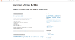 Desktop Screenshot of comment-utiliser-twitter.blogspot.com