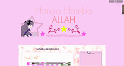 Desktop Screenshot of hambaallah97.blogspot.com