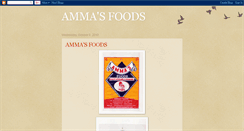Desktop Screenshot of ammas-foods.blogspot.com
