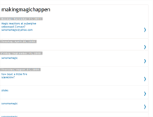 Tablet Screenshot of makingmagichappen.blogspot.com