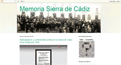 Desktop Screenshot of memoriasierradecadiz.blogspot.com