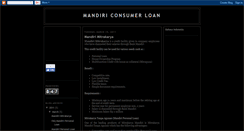 Desktop Screenshot of mandiriconsumerloan.blogspot.com