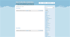 Desktop Screenshot of how-to-be-like-celebrities.blogspot.com
