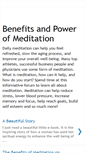 Mobile Screenshot of benefitsandpowerofmeditation.blogspot.com