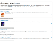 Tablet Screenshot of genealogy4beginners.blogspot.com